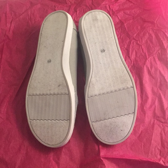 Grey & silver sequined slip on shoes. - Picture 3 of 4